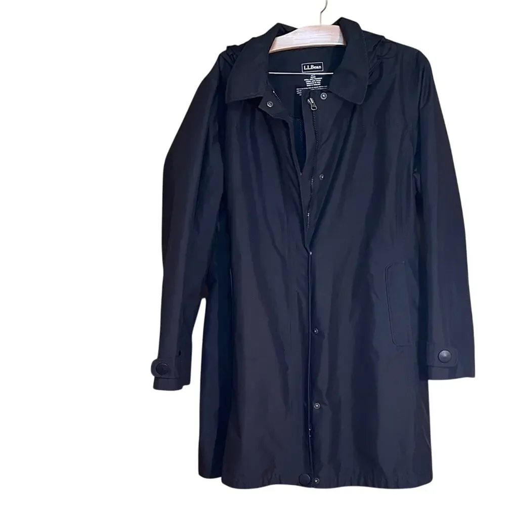 L.L. Bean Classic Black Hooded Jacket. 2X - Picture 1 of 4